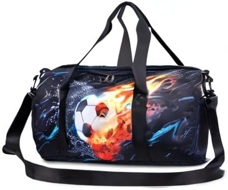 LEDAOU Kids Duffle Bag Boys Girls Overnight Travel Sport Gym Bag Weekender Carry On Shoulder Bag with Shoe Compartment & Wet Pocket - Image 10