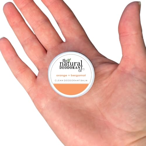 The Natural Deodorant Co. Mini/Sample Size 10g, Orange & Bergamot Clean Deo Balm, Lasts 10 Days, Effective Protection