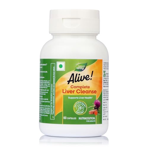 Image of Nature's Way Alive Complete Liver Cleanse & Detox Supplement with Milk Thistle & Glutathione | Supports Natural Liver Health & Fatty Liver Care | 60 Veg Capsules