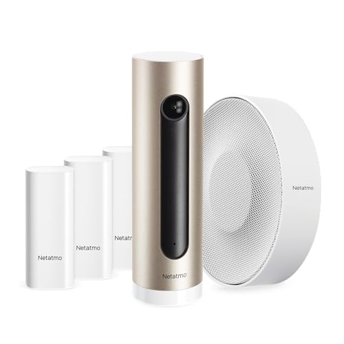 Netatmo Caméra Intérieure Intelligente + Détecteurs d'ouverture intelligents + Sirène Intérieure Intelligente