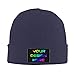 Custom Beanie Hat Personalized Knit Skull Cap for Men & Women Personalized Image Text Skull Cap Hats Navy Blue