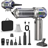 Aspirabriciole Senza Fili, 27000PA 4 in 1 Aspirapolvere per Auto Portatile,Aspiratore e Soffiatore con Motore Brushless Mini Aspirabriciole Senza Fili Potente per Auto Casa Ufficio Peli (27KPA)