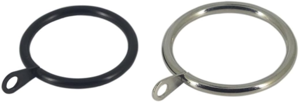 20pcs Curtain Hanging Rings Sturdy Iron Window Hardware Silver 37mm