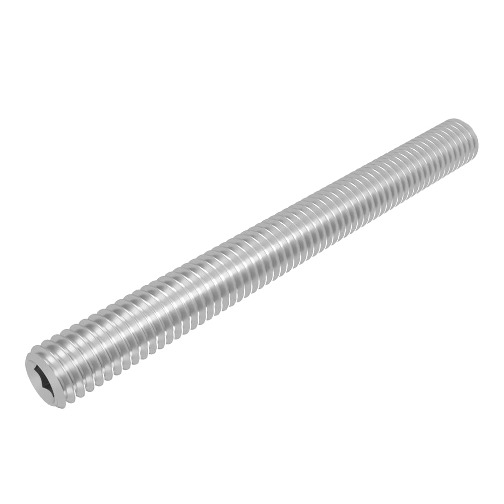 Vis sans tête SECCARO à pointe conique M8 x 80 mm, acier inoxydable V2A VA A2, DIN 913 / ISO 4026, six pans creux, 20 pièces