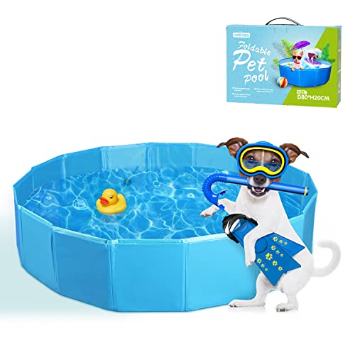 Nobleza – Piscina para Perros Plegable Piscina Piscina Grande para Perros o Gatos PVC Antideslizante 80 cm