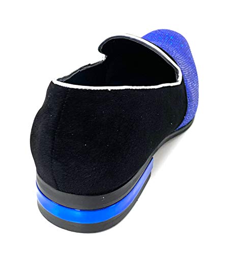 G4U-Alberto Fellini Men's Dress Shoes Glitter Loafers Rhinestone Stage Tuxedo Fashion, 10.5 Royal4