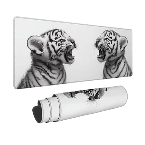 Tapis de souris XXL imperméable et antidérapant motif tigre