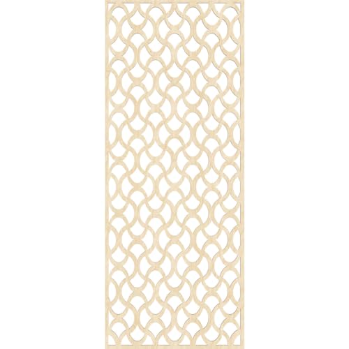 Image of Resort Decorative Pierced Fretwork Wood Wall Panels, 23 3 /8 inchW x 59 3 /8 inchH x 1 /4 inchT, Birch