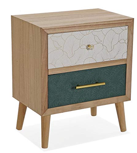 Table de nuit multicolore SuskaRegalos petit meuble de chevet bois MDF 54cm