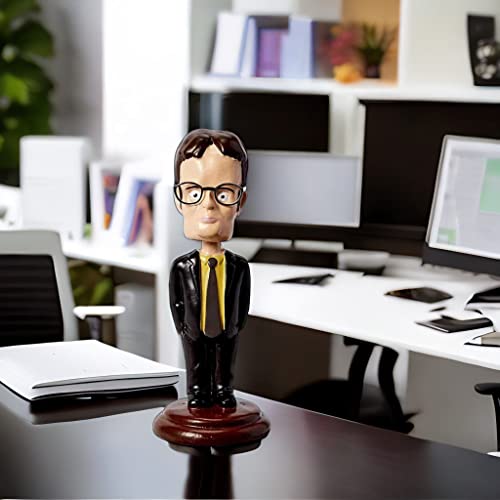 The Office: Dwight Schrute Bobblehead - Dunder Mifflin Bobble Head Figure - Funny Merch & Memorabilia - Novelty Car Dashboard Statue - TV Show Collectible Figures - Stunned Mind