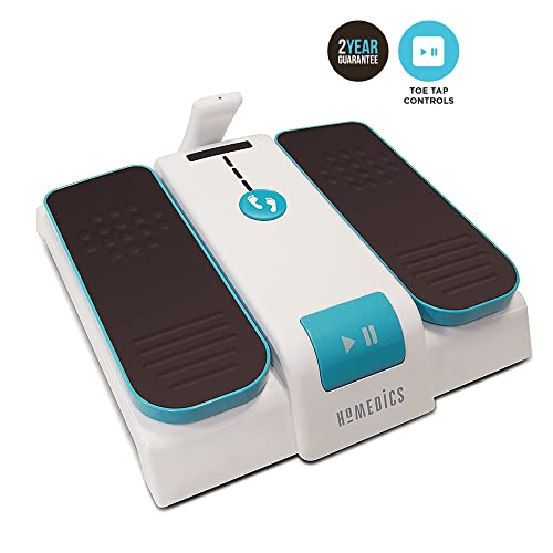 HoMedics Leg Exerciser - Easy Foot Touch Control & Remote, Lightweight & Compact Storage, 3 Speeds White - Image 3