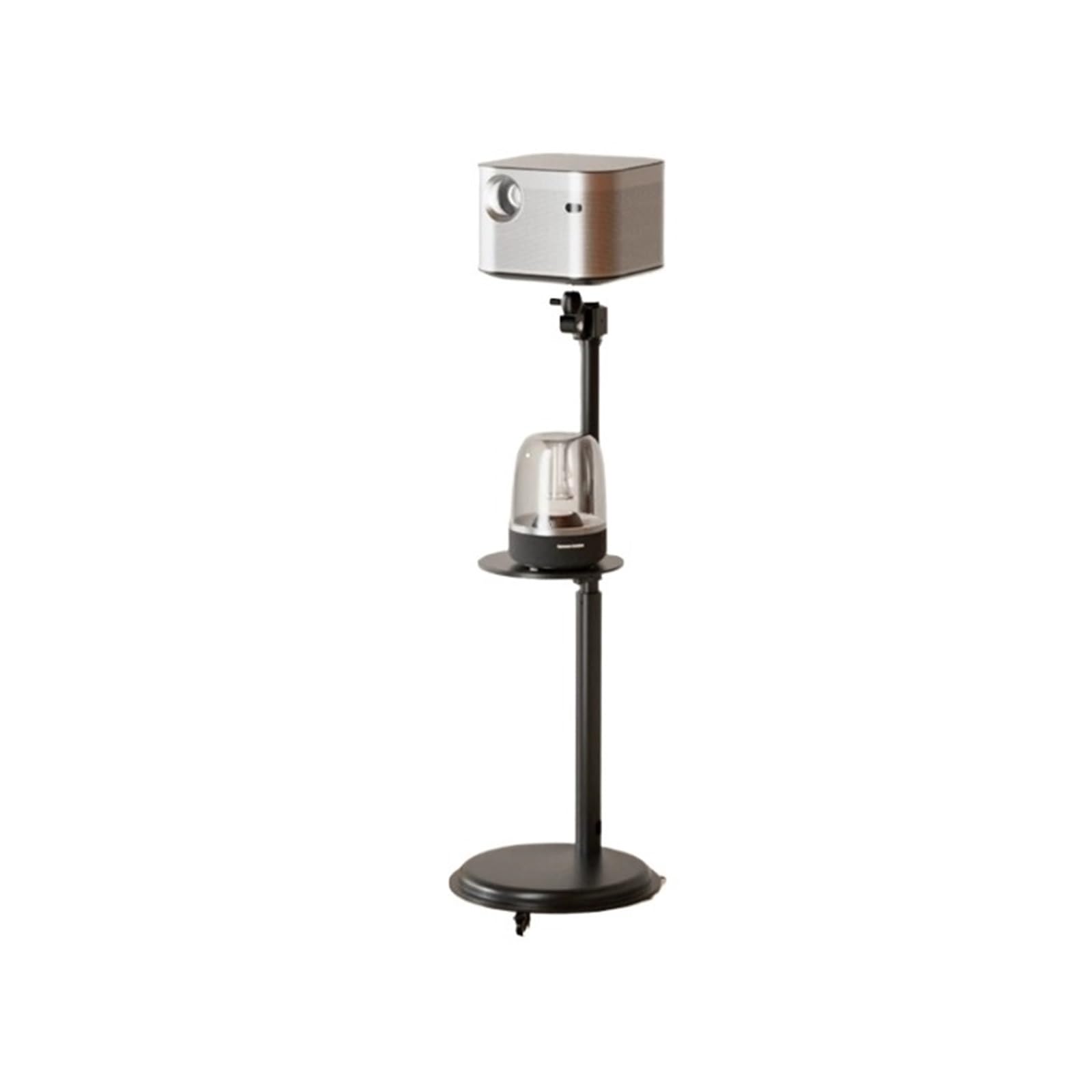 Cjhfr472sg Black Projector Stand Home Projector Stands: Floor-Standing And Portable Stands; Height-Adjustable, With Storage Tray Projector Mount(Black)