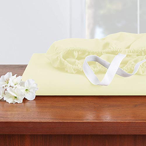 Image of YRM Bedding's Ivory 600-TC Oraganic Cotton 4 Pcs King Size Bedsheet Fitted (72 inchx78 inch), Flat (102 inchx108 inch) and Pillow Cover (18 inchx28 inch) Feet for 4 inch and 8 inch Inch Mattress