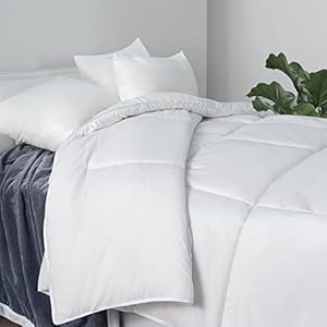 QUEEN ROSE Bettdecke 135×200 Winter 4-Jahreszeiten Decke Daunen Ganzjahresdecke Federbettdecke 135×200 Öko-Test Zertifiziert Weiß 100% Baumwolle