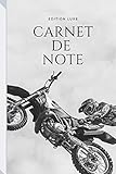  Carnet De Note Moto Cross  Edition LUXE  80 pages  Moyen Format 6 x 9 po  Intérieur désigner