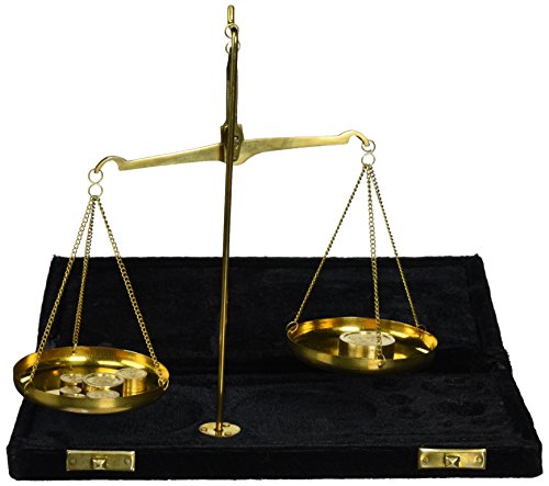 Collectible Badges 100 + Gram Brass Balance Scale in Case with Weights