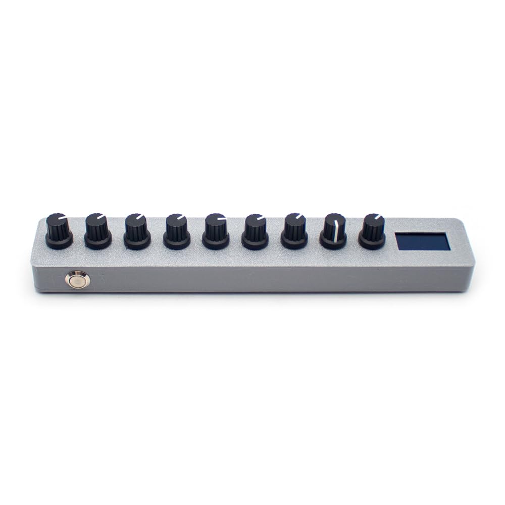 Toplionace Controlador Midi EM-K9 Knob: Pantalla Digital, Mapeo de Host, Control de Sintetizador.