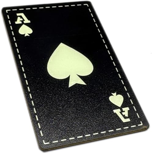 As de Piccos Brillante al Buio - Morale Patch - Patch Zaino tattico - Patch CrossFit per Zaini, Giubbotti e Abbigliamento Personalizzato 8x5 cm