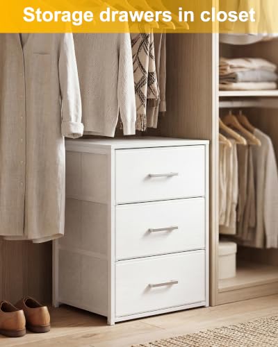 Image of Fixwal Closet Drawers for Clothes, 1 Pack, 3 Drawers Dresser, 15.7 inch Wide