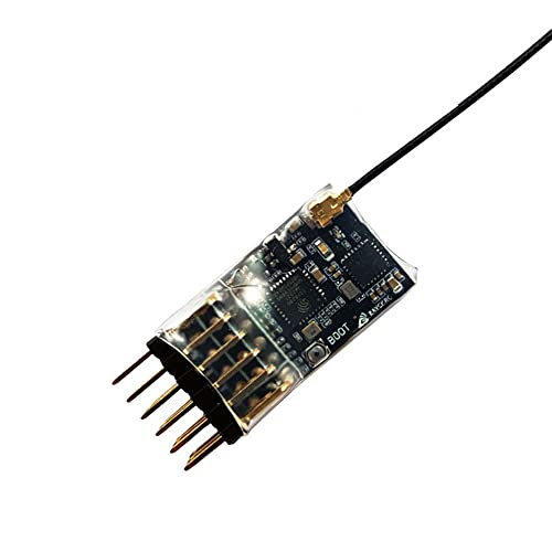 SoloGood BAYCK ELRS Receiver 2.4G 5CH PWM ExpressLRS RX Support ELRS 3.0 PWM/CRSF Protocol 2.0dBi Copper Pipe Antenna for RC FPV Drone