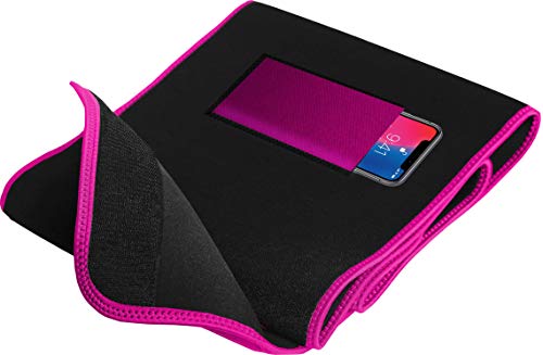 EDX Waist Trimmer 10 Inch Belt Stomach Sweat Wrap with Pocket for Weight