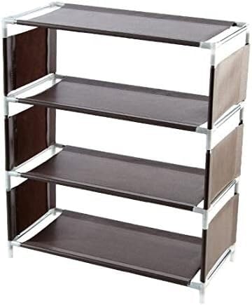 Étagère à chaussures polyvalente support de rangement en tissu facile à assembler