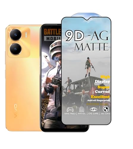 Image of Premium Tempered Glass for Vivo y56(matte finish glass, Pack of 1) Full Screen Coverage gaming matte Screen Protector Guard (vivo y56)