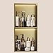 HEFJIAYCIQ Stainless Steel Recessed LED Shower Niche, No Tile Need Bathroom Storage Lighting Wall Cabinet, Over Mount Installation Shower Shelf,4tier gold,28x12.5x120cm