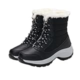 Bottines d'hiver - semelle en caoutchouc durable, résistante à l'usure et antidérapante, adaptées à un port et à une marche de longue durée, bottines doublées de à plateforme