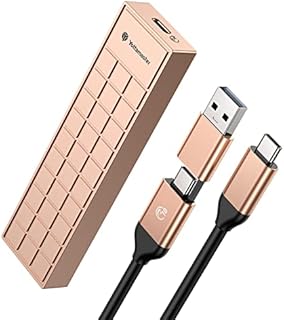 Yottamaster USB4 NVMe Enclosure with Heatsink, 40Gbps Aluminum SSD Caddy for 2280 NVMe SSDs Compatible with Thunderbolt 3/4 USB3.2/3.1/3.0-Grey