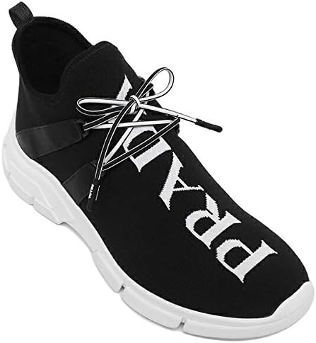 Amazon | [プラダ] スニーカー 靴 ニットスニーカー ロゴ ブラック