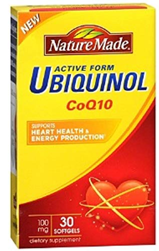 Nature Made Ubiquinol CoQ10 100 mg, Softgels 30 ea (Pack of 2)