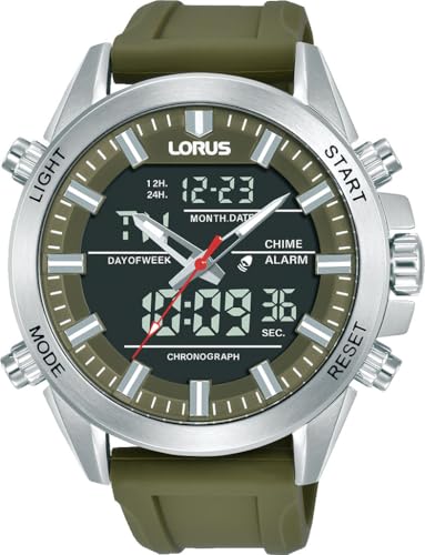 LORUS Herren Analog-Digital Uhr mit Silikon Armband RW669AX9
