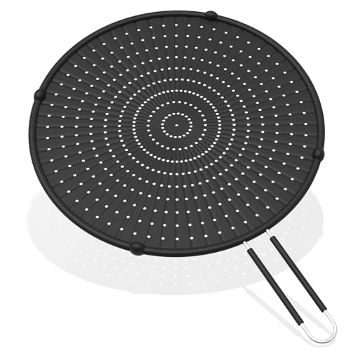 Comparison: Best Grease Splatter Screen 7 INYOU Silicone Splatter Screen for Frying Pan Suitable for 13” Pans, Multi-Use Grease Splatter Guard Heat Resistant to Hot Oil Food Safety Oil Splash Guard