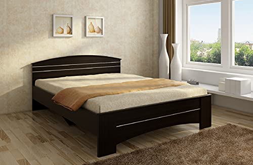 Image of Spacewood Maxima Bed | Queen Size (78 X 60) Engineered Wood Bed with Modified Understructure | 3 Year Warranty | Modern Design | Natural Wenge