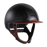 CGBF-Erwachsener Kinder Reithelm Reithelm mit Anti-Aufprallschutz, Einstellbare Leichte, Bequeme Reitmützen-Schutzausrüstung,Braun,58cm