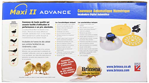 Brinsea Products USAC26C Maxi II Advance Automatic 14 Egg Incubator, One Size, Yellow/Black