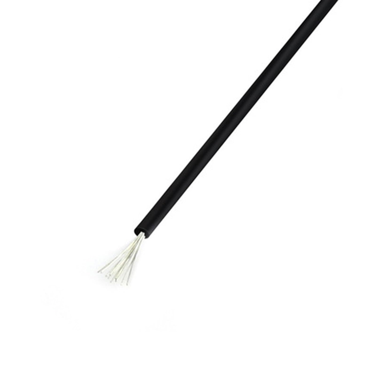 Outdoor Extension 5 Meters Soft Electrical Silicone Cable 8AWG 30AWG 6 Color Wire Red Black Blue Heat Resistant Solar sheathed(Color:Black,Size:17awg)