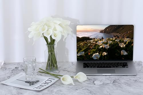 Image of SITUMEIZI 24 Pcs White Fake Flowers, Artificial Calla Lily