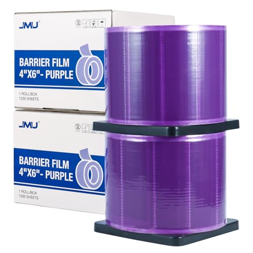 JMU Purple Barrier Film, 2 Rolls Dental Tattoo Barrier Tape 4" x 6"