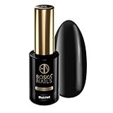Boska Nails Esmalte Híbrido Negro 10 ml Black Hell Nº 550 Negro intenso y profundo para uñas elegantes y nail art