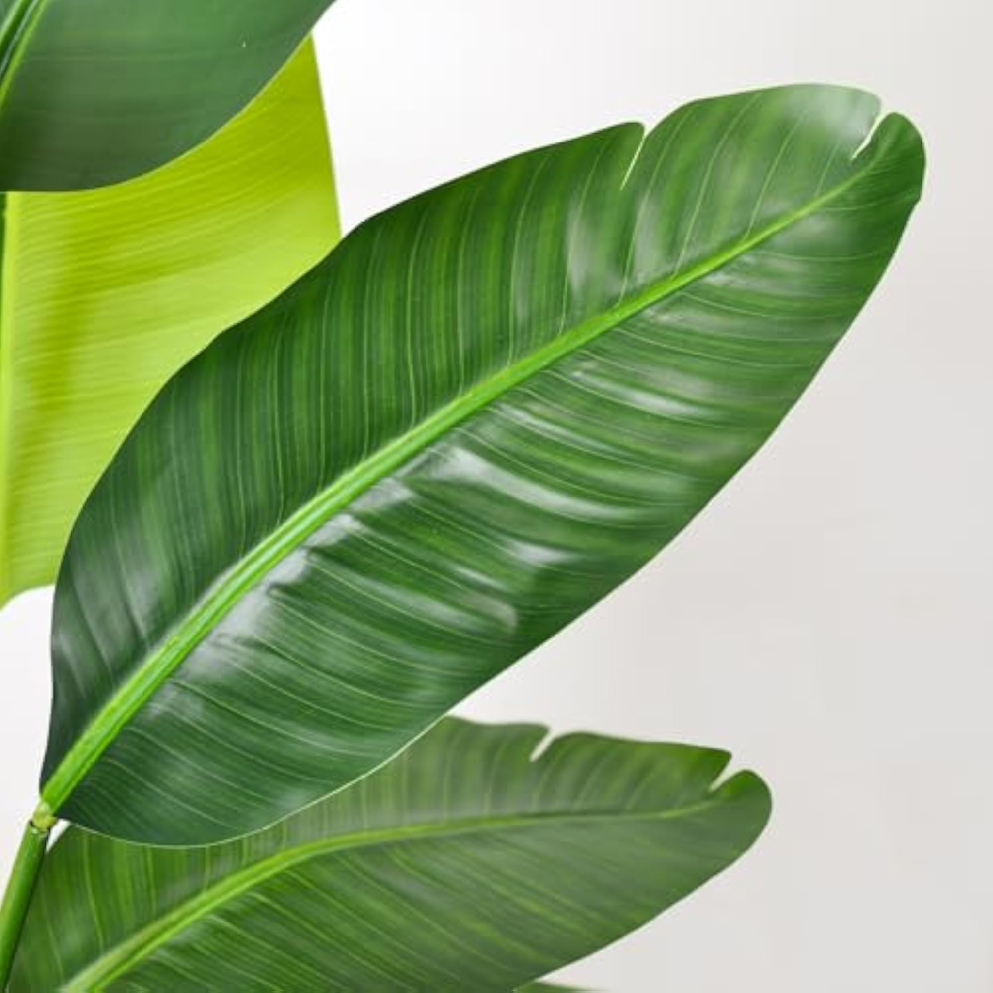 Bird of Paradise Artificial Plant 4FT with White Tall Planter