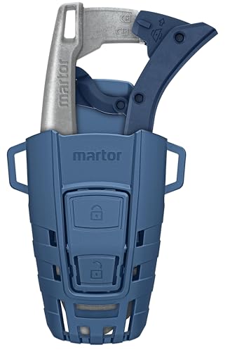 MARTOR SECUNORM 610 XDR Cuchillo de seguridad con funda - Abrebolsas con Hoja trapezoidal - Resistente a la suciedad - Fácil de limpiar - Ergonómico - Metal detectable