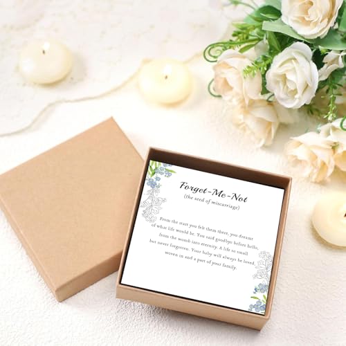 PARTNER Miscarriage Jewelry Gift for Women Forget Me Not Seed Memorial Necklace Embryo Loss Keepsake Gifts for Pregnancy Loss Grief Sympathy Necklace Gift for Women 6