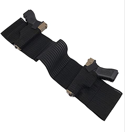 ALEONE Elastic Mesh Ambidextrous Belly Band Concealed Carry Pistol Holster for Summer (M)