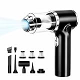 YIKEXINCHEN Handheld Vacuum Cordless Rechargeable,Portable Small Car Vacuum Cleaner with 4 Modes & 8000PA High Power Motor 3 Filter,7-in-1 Cleaning Kit for Home Office Car Pet (Black)
