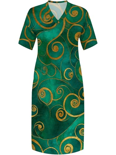 Image of SUZONANA Plus Size Dresses for Curvy Women African Print American Dress Summer Outfits Casual Loose with Pocket
