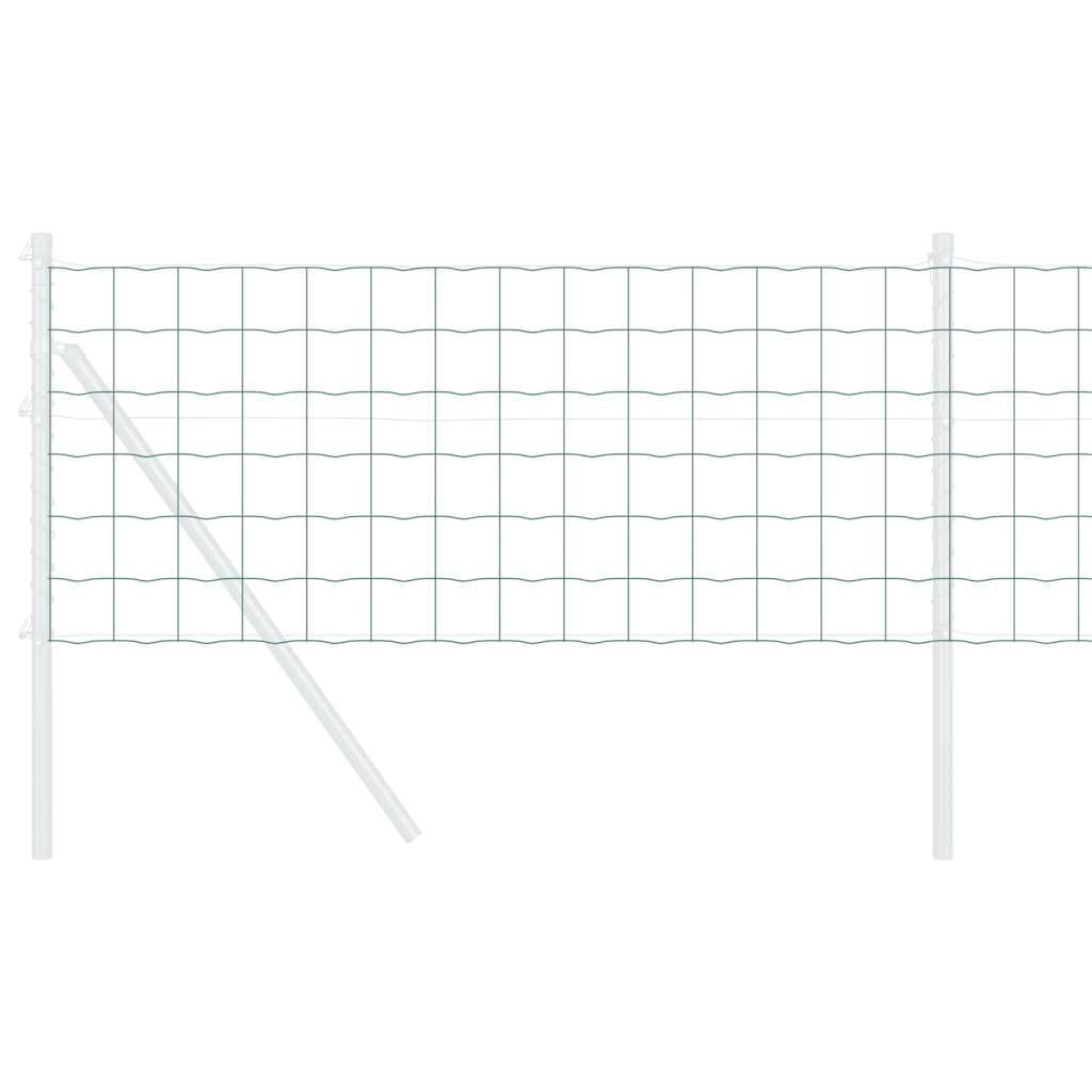 vidaXL Euro Fence Green 0.4 x 25 m PVC-Coated Iron, Garden and Terrace, Modern Durable Barrier, Rectangular Outdoor Divider, Euro Fence Protector Panel, PVC