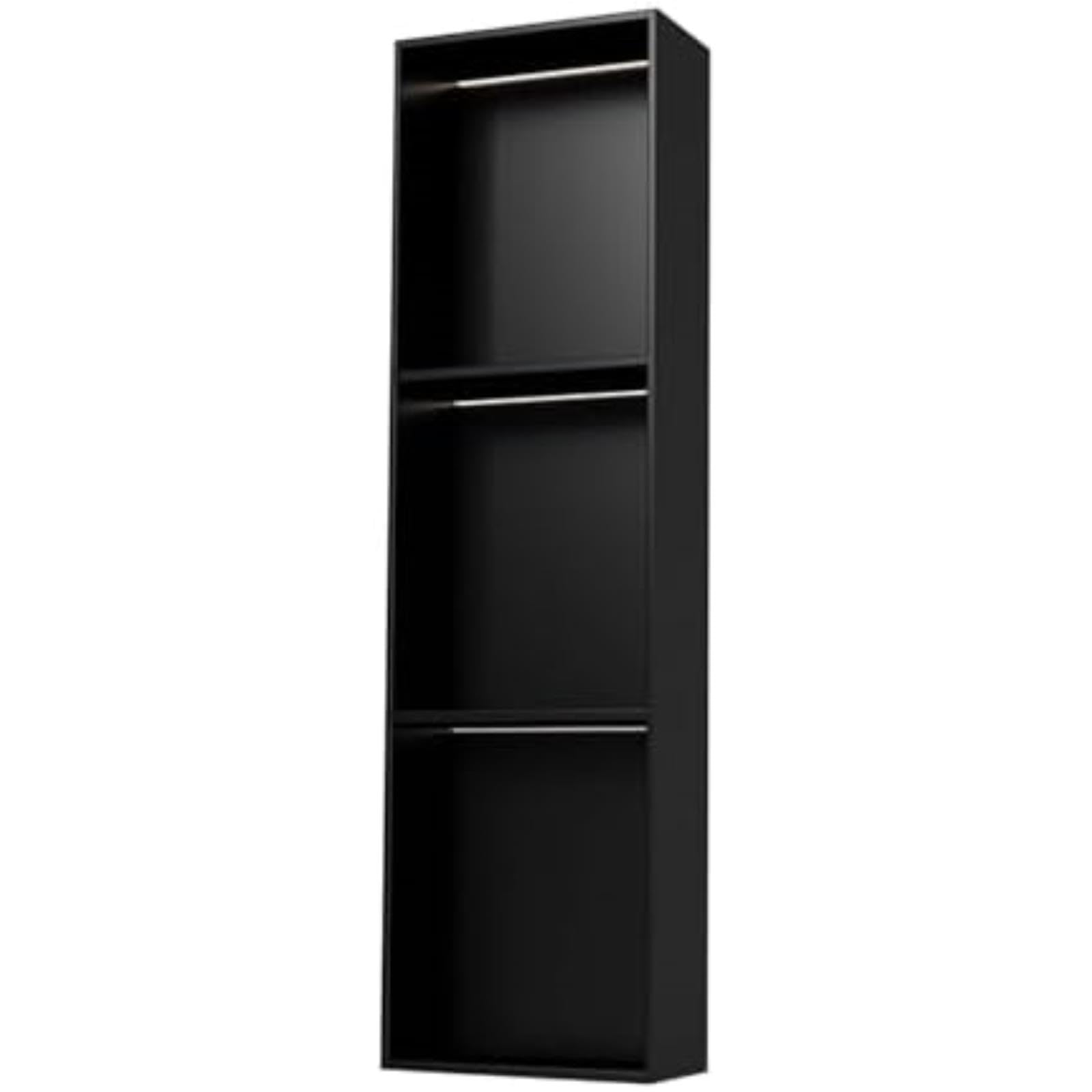Niche de douche encastrée étanche et étagère de rangement murale en acier noir
