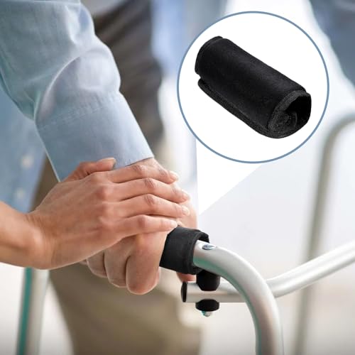 2 Stück Universal Rollator Handgriff Ersatz Walker Gepolsterte Handgriff Bezüge Krücken Griffpolster Anti-Rutsch Rollatoren Handgriffe für Gehstütze Zubehör Gegen Reibung